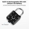 Smart Locker Lock, Lokko Bluetooth Fingerprint Padlock, Fast Finger Scan