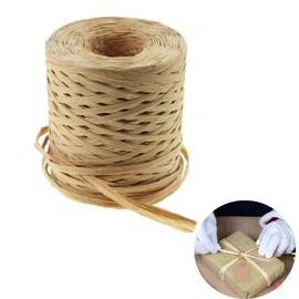 Natural Raffia Raffia Ribbon,1 PC Raffia Paper Craft Ribbon Packing Paper Twine Paper Twine Wrapping Ribbon Kraft Raffia Ribbon,Brown Paper String Natural Paper String Packing Ribbon for Gift Wrapping