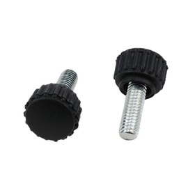 Meuey Lyot-Thumb Screws M6*16 Plastic Clamp Screws with Round Head Thread knurled Handle with nut Washer -6 Sets