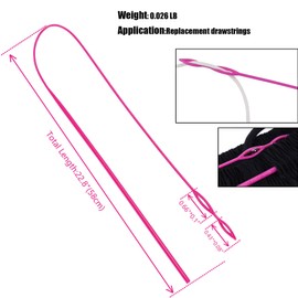 Hoodie Drawstring Replacement String Cord: YZSFIRM 4 Pcs Pants Drawstrings for Sweatpants Shorts - 51 inch Long Draw Strings with 2 Threader Tool