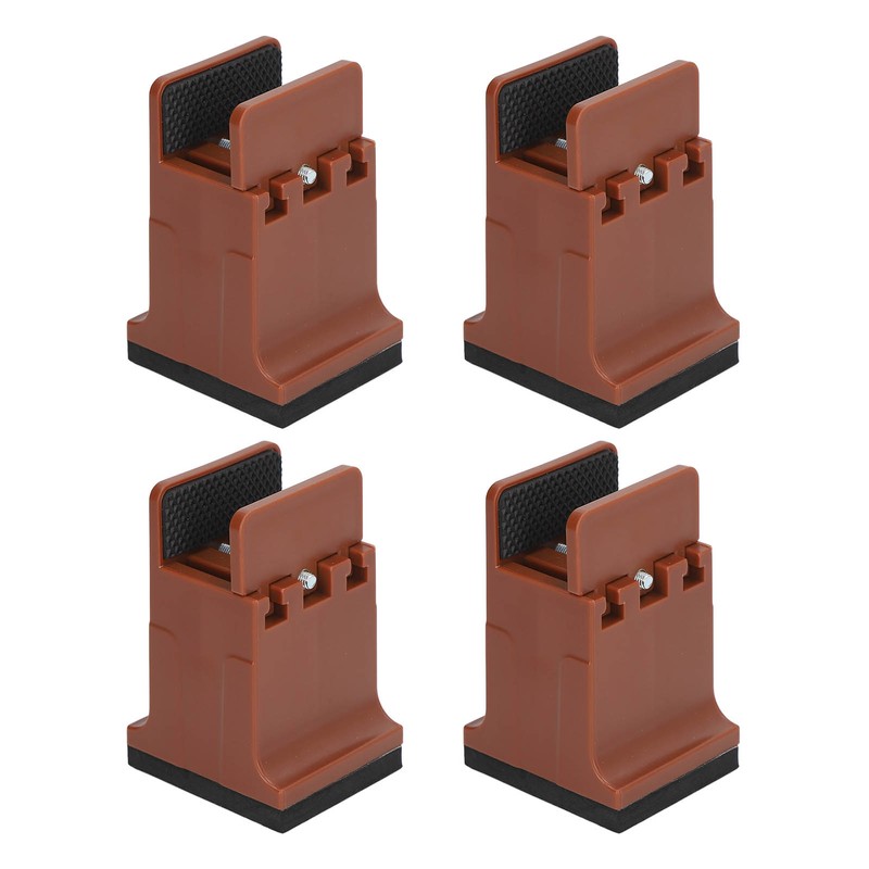 4pcs Adjustable Furniture Risers with Screw Clamp Rubber Bed Couch