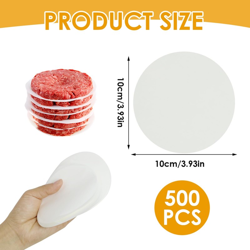 500 x 11cm Round Chopped Steak Paper Baking Parchment Paper