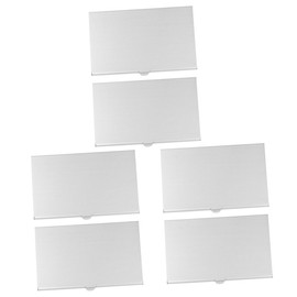 jojofuny 6pcs Alloy Nano Sim Card Holder Storage Case Eject Pin Slot Memory Card Organizer for Travel Compact Design Construction Silver