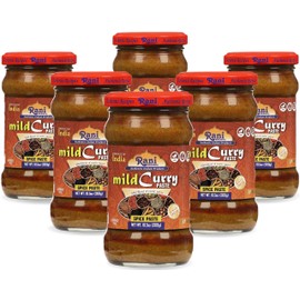 Rani Curry Paste MILD (Spice Paste) 10.5oz (300g) Glass Jar, Pack of 5+1 FREE ~ No Colors | All Natural | NON-GMO | Kosher | Vegan | Gluten Free | Indian Origin