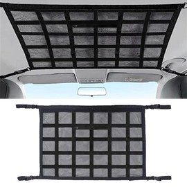 2023 Improved Car Storage Nets, Car Cargo Net for SUV, Car Ceiling Storage Net, Strengthen Load-Bearing Adjustable Mesh Car Roof Organizer for SUV Long Trip Camping （31 x 21 inches）