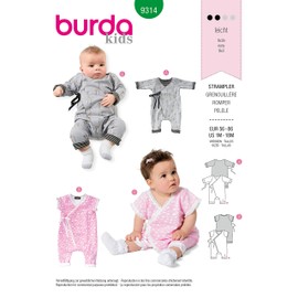 Burda Sewing Pattern 9314 Stampler [Baby 56-86] for Sewing Yourself, Ideal for Beginners [L2]