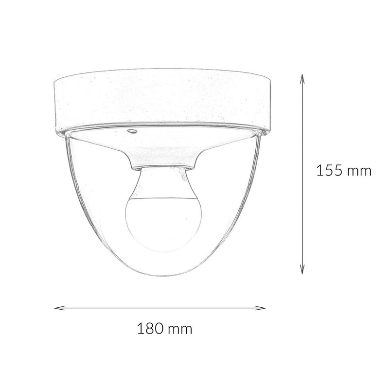 Licht-Erlebnisse Ceiling Light Plastic in Black Gold IP44 Bathroom Living