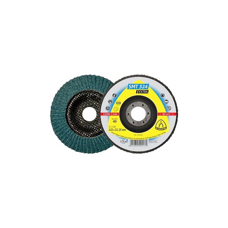 KLINGSPOR SMT 324 Abrasive Mop Disc 125 x 22,23 MM