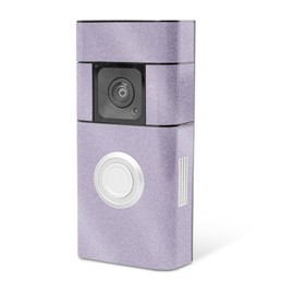 MightySkins Glossy Glitter Skin Compatible with Ring Video Doorbell Plus - Solid Lavender | Protective, Durable High-Gloss Glitter Finish | Easy to Apply