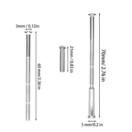 KINBOM 8 Sets M3 Door Handle Screws, Nickel Plated Male to Female Door Handle Screws Connecting Fixing Bolts and Sleeves for Escutcheons Cabinet Drawers