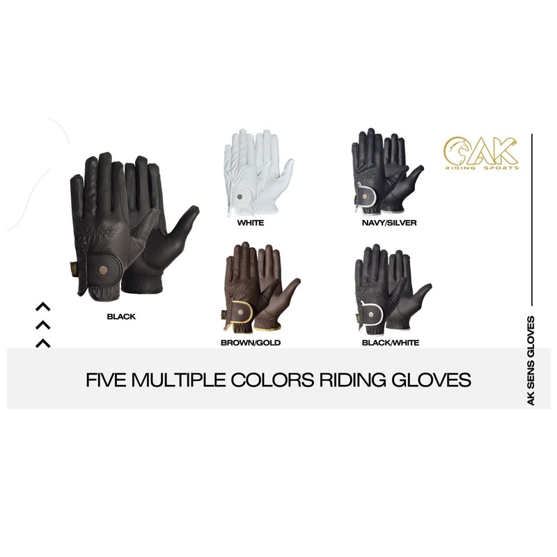 AK Synthetic Grip Unisex All Seasons Horse Riding Gloves AKRS-6344