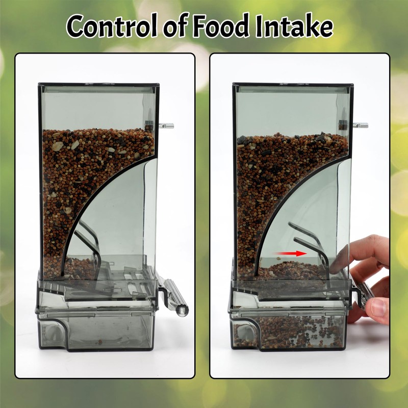 Rypet No Mess Automatic Bird Feeder for Cage,Transparent Acrylic Parrot