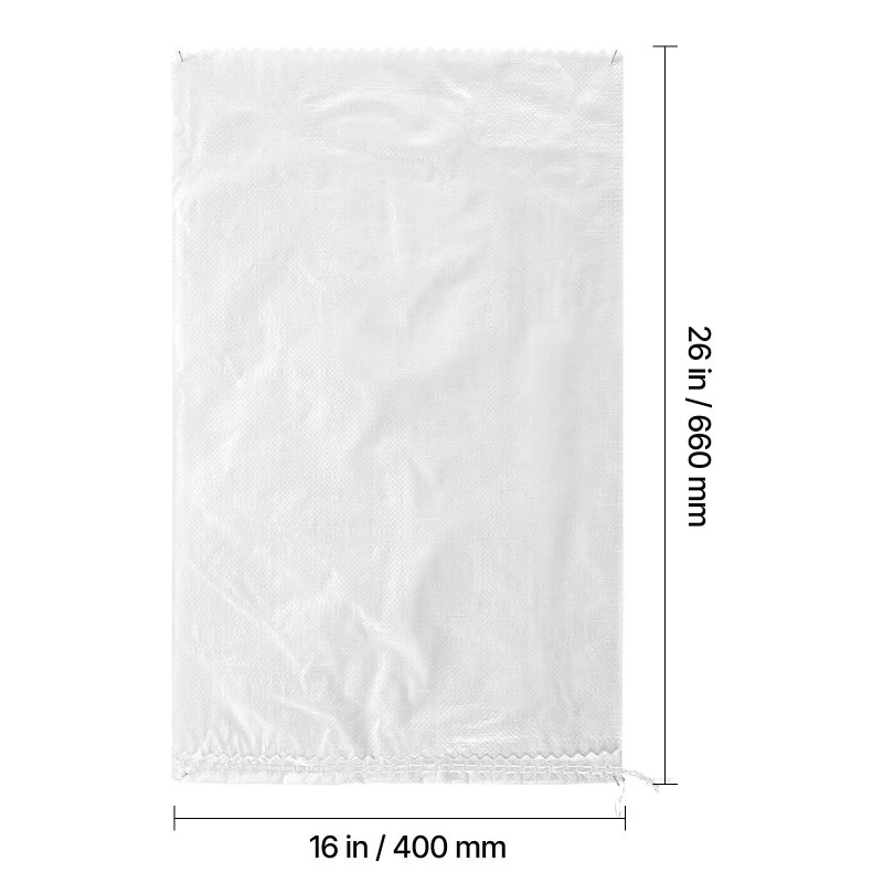 100 Packs Heavy Duty 16 X 26 Woven Polypropylene Sandbags