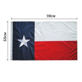 Premium Texas State Flag - 2x3FT, 60x90cm - Embroidered Stars, Sewn Stripes - Heavy Duty Oxford Flag With Brass Grommets - Indoors & Outdoors
