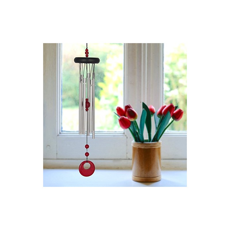 Woodstock Chimes Chakra Wind Chimes Collection, Red Coral, 16-1/2-Inch Long