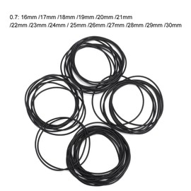 500 Pieces/Bag Rubber O-Ring Assortment Kits, Watch Rubber Seal Watch Back Seal, Black Rubber Waterproof O Ring for Watchmakers Back Seal Gaskets Kit, Watch Replacement Parts (0.8 mm)