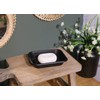 Joy Choice 6.5" Farmhouse Soap Dish with a Tray -Black