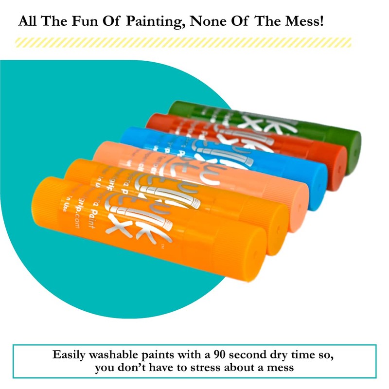 Kwik Stix Tempera Paint, Earth Tones, 6 Colors