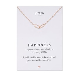 LUUK LIFESTYLE Necklace with Pendant, Waterproof Stainless Steel Chain, Elegant Design & Everyday Necklace for Women, Jewelry Gift Idea, Infinity, Rose Gold