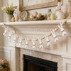6.5ft Cute Easter Bunny Garland with Wood Beads, Farmhouse Easter