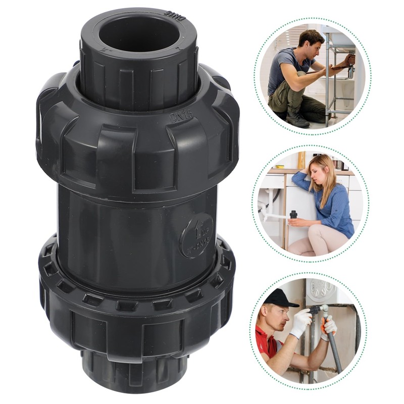 Abaodam Inline Check Valve, Pvc Fluid Check Valve, 20mm ID,