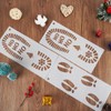 Christmas Santa Footprint, 3 Pieces Santa Claus Footprints Stencil, Reusable