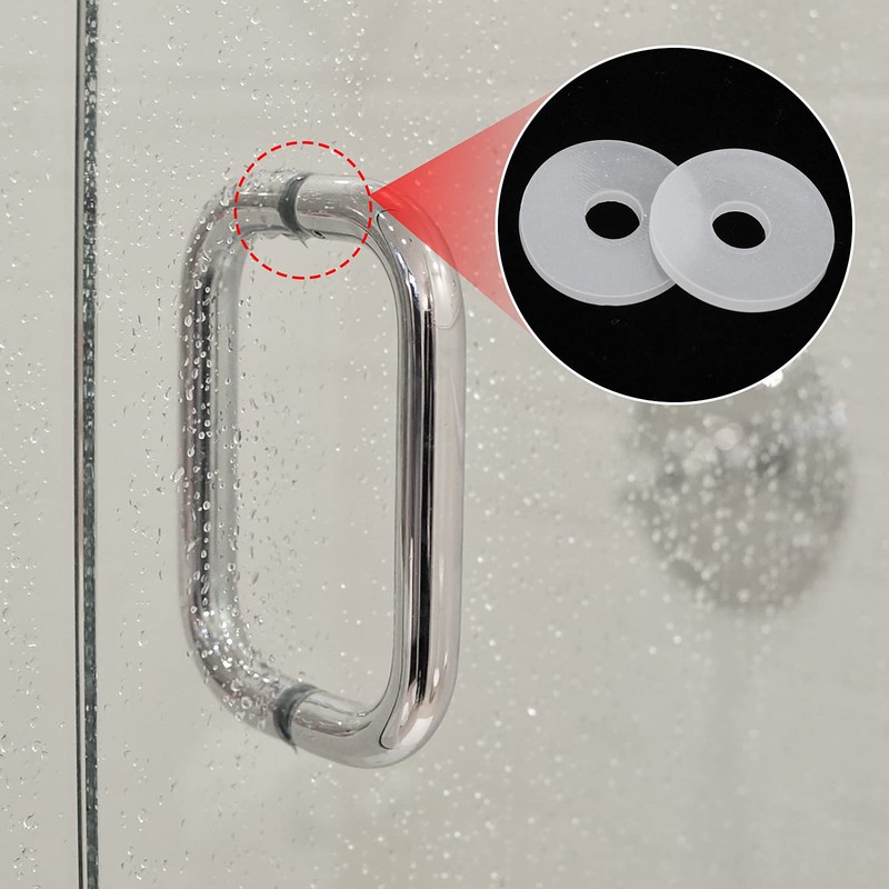 Grevosea 20Pcs Nylon Washers Round Nylon Flat Washer Transparent Plastic