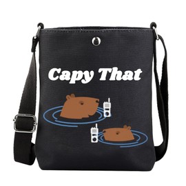 MAOFAED Cute Capybara Crossbody Bag, Capy That, Capybara Lover Gift, Animal Lover Gift, Zookeeper Gift (capy thatCA)