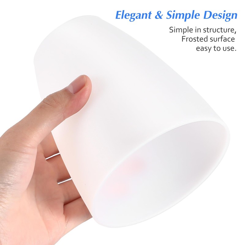 SEWACC 2pcs Plastic Lamp Shade Replacement E14 Lampshade Cover White