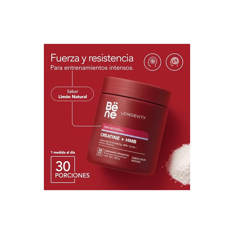 Creatina + HMB Suplemento Alimenticio 300g - Creatina Monohidratada 5g,