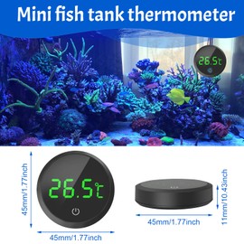 Aquarium Thermometer,Fish Tank Thermometer,0.1℃ High Accuracy Digital Led Display Aquarium Thermometers Stick-On For Monitoring Fish Tank Temperature Accessories