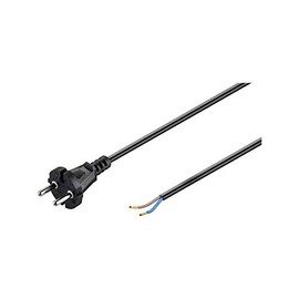 Goobay 58913 Cavo di Collegamento Universale per Aspirapolvere, Nero, 7.5m Lunghezza del Cavo