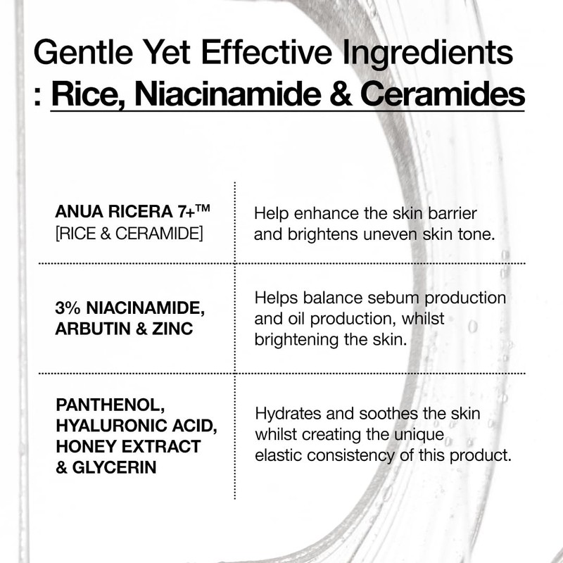 ANUA Rice Ceramide 7 Hydrating Barrier Serum, Moisturizing Serum for