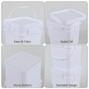 Wekioger 3 Gallon Plastic Bucket Pail with Seal Lid, 4-Pack