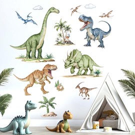 Dinosaur Wall Stickers for Kids Boys: Peel and Stick Dino Wall Decals - Wall Decor Art Kids Supplies Ages 1-12 Year