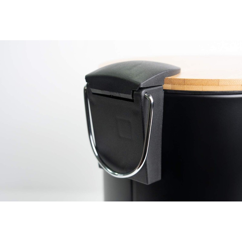 helit H2404495 Pedal Bin "the Bamboo", 3 Litres, with Bamboo