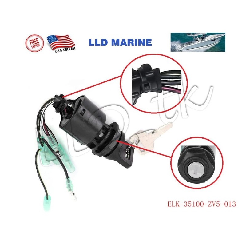 LLD_TK Honda Outboard Ignition Key Switch BF75 BF90 BF115 BF130