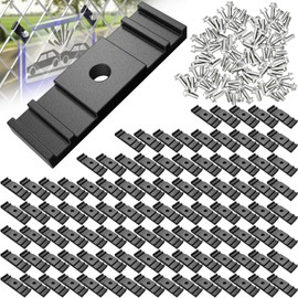 IRENPORU 12 Pcs Chain Link Fence Sign Mount Fastener Bracket Clip Chain Link Fence Sign Bracket for Standard Chain Link Fence Sign Mounting Support Rack Banner Display Sign Mount Outdoor Décor