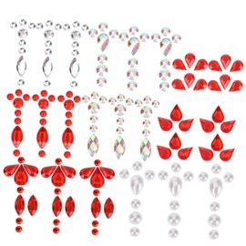 BIUDECO Elegant Face Jewels Stick Makeup Rhinestones Eye Stickers Bindi for Women Face Stickers Festival Gems