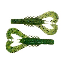 Googan Baits GKC-CPG Krackin' Craw 4",Chartreuse Pepper w/Green Fleck