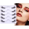 Half Lashes Lashes Natural Look Wispy 3/4 False Eyelashes Fluffy