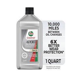 Castrol Castrol GTX Full Synthetic 5W-20 Motor Oil, 1 Quart, Pack of 6