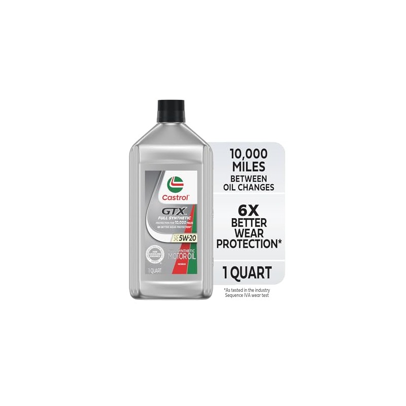 Castrol Castrol GTX Full Synthetic 5W-20 Motor Oil, 1 Quart,