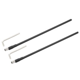 MECCANIXITY 2 Pack Guitar Two Way Rod, 410mm Low-Profile Guitar Rod with 4mm L-Wrench, Luthier Tools for Electric Acoustic Bass Guitars Neck Repair Adjustment, Black