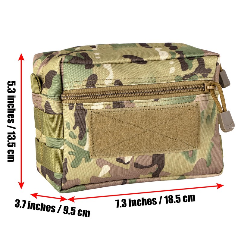 bvya 2 Pack Tactical Molle EDC Pouch Multi-Purpose Admin Pouch