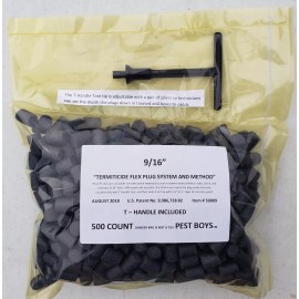 Pest Boys 9/16" Super fast Termite drill hole plugs- W/FREE T-Handle Tool Included
