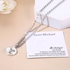 JewelryWe Saint Michael Necklace Women's Stainless Steel Archangel St. Michael