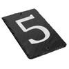 Number 5-14.5 x 9cm Natural Solid Slate House Number Plaque