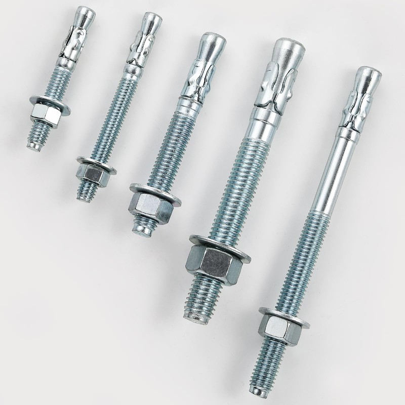 Wensilon 1/2x6 10Pcs Inch Standard Fasteners for Heavy-Duty Zinc Wedge