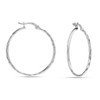 LeCalla 925 Sterling Silver Texture Hoop Earrings for Women |